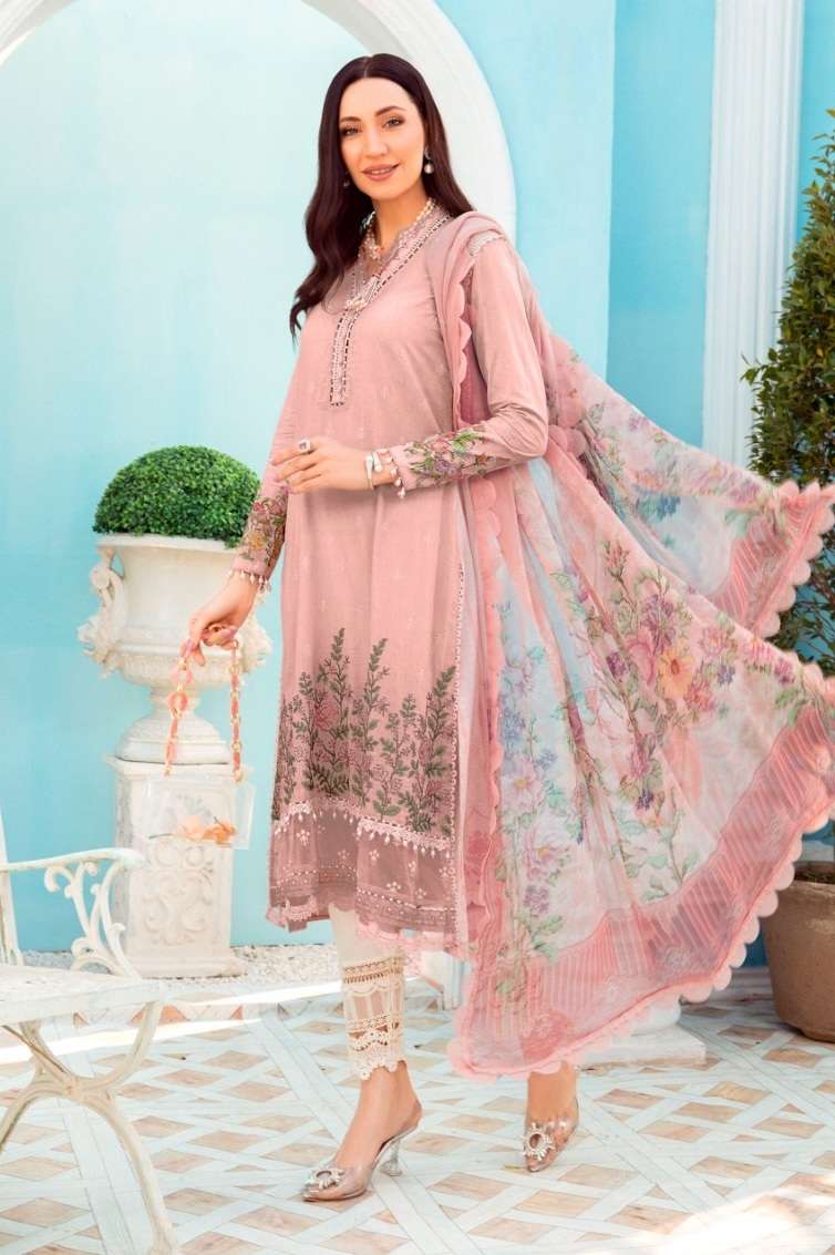 Taj 460 And 461 Cotton Dupatta Pakistani suits Wholesale catalog