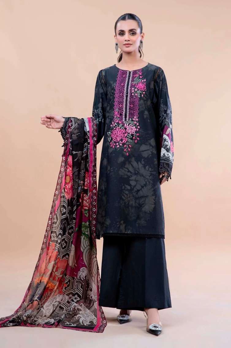Taj 465 And 466 Chiffon Dupatta Pakistani Suits Wholesale catalog