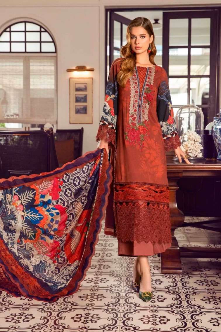 Taj 465 And 466 Cotton Dupatta Pakistani Suits Wholesale catalog