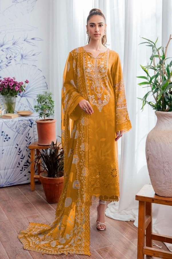 Taj 467 And 468 Chiffon Dupatta Salwar Suits Wholesale catalog