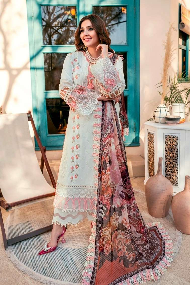 Taj 470 And 471 Cotton Dupatta Pakistani Suits Wholesale catalog