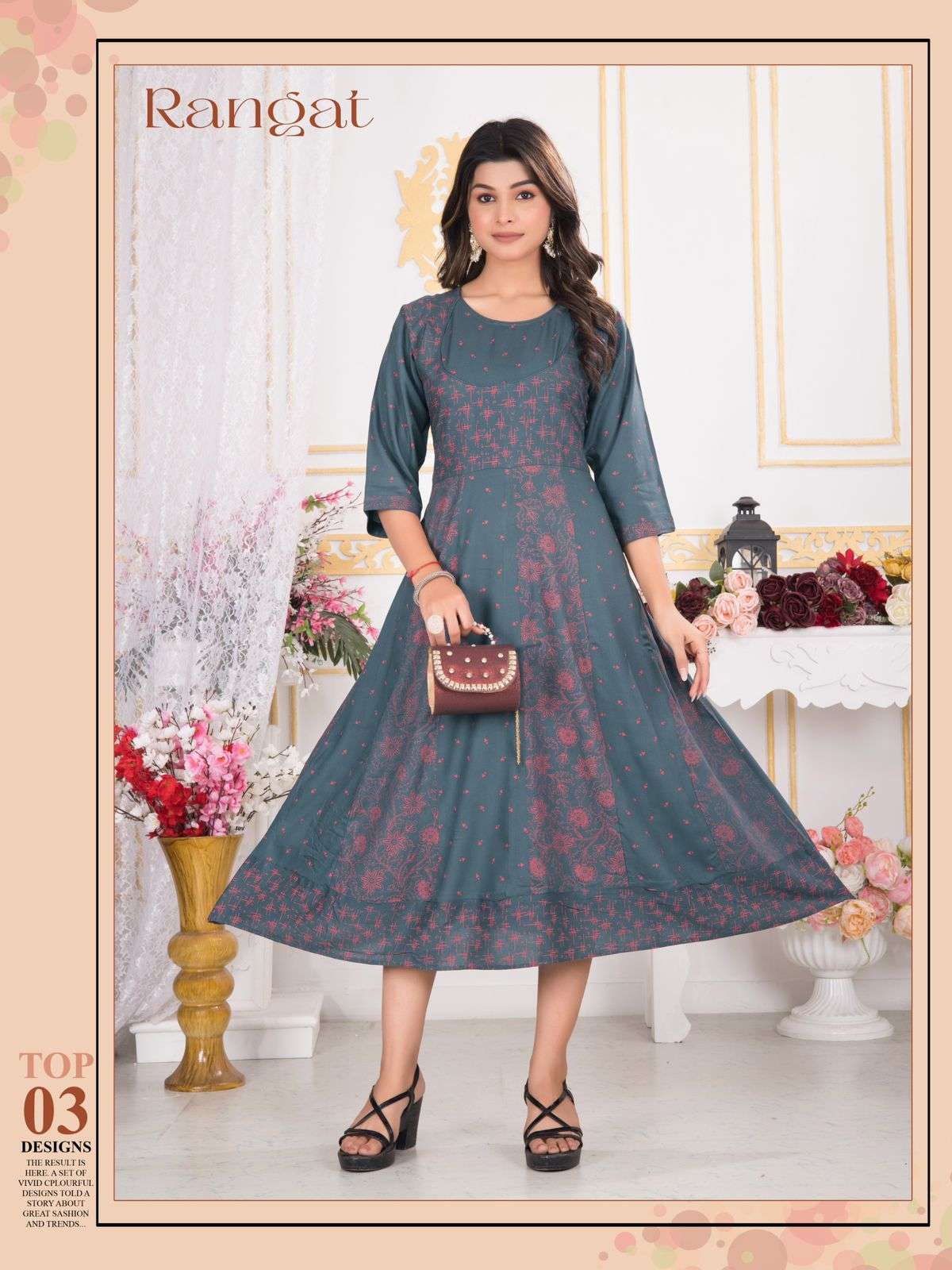 TRENDY RANGAT ANARKALI Kurti Wholesale catalog