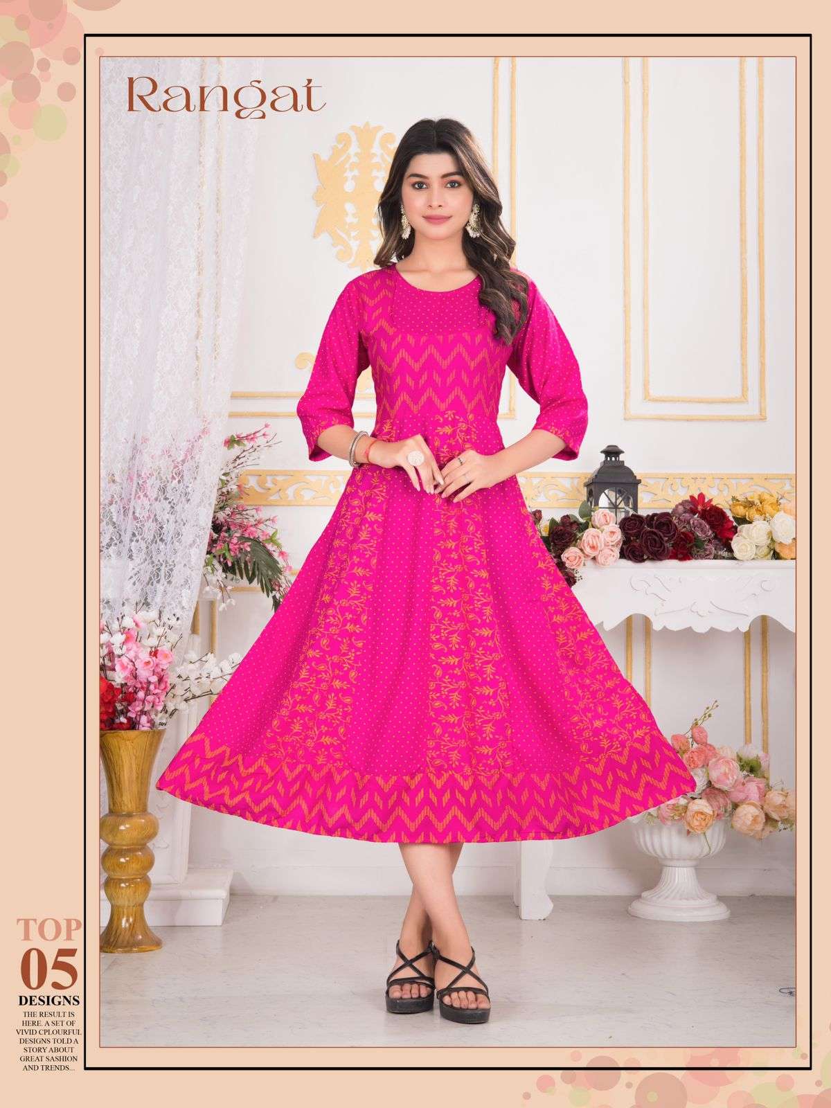 TRENDY RANGAT ANARKALI Kurti Wholesale catalog