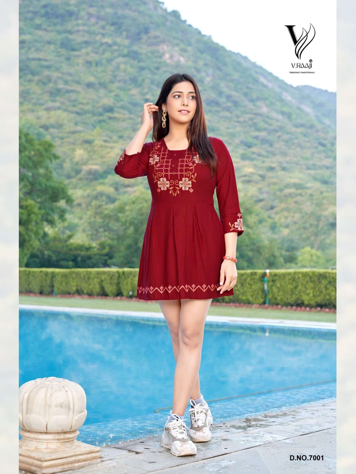 V. Raaji BOLD Long Top Kurti Wholesale catalog