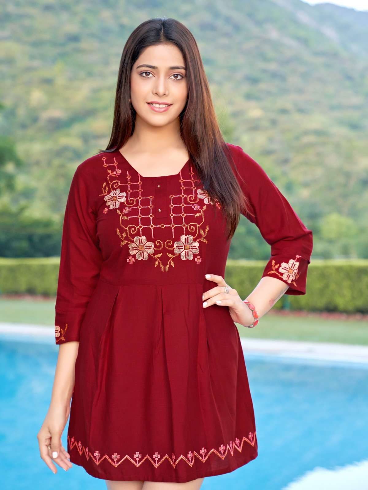 V. Raaji BOLD Long Top Kurti Wholesale catalog