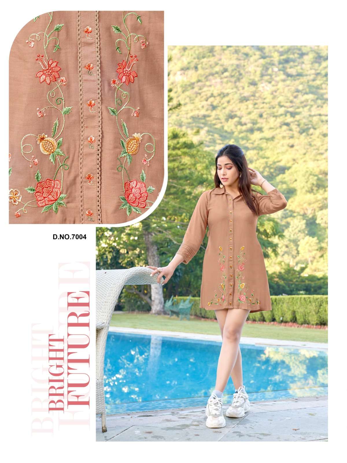 V. Raaji BOLD Long Top Kurti Wholesale catalog