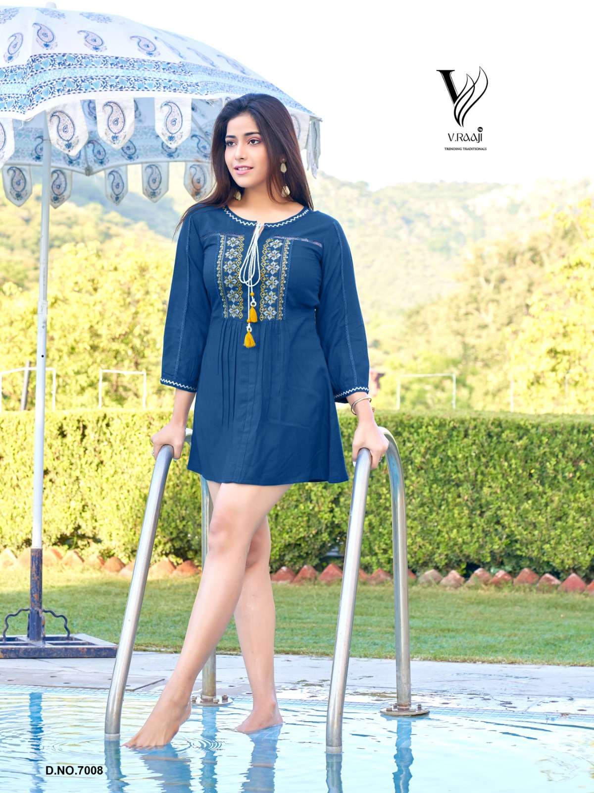 V. Raaji BOLD Long Top Kurti Wholesale catalog