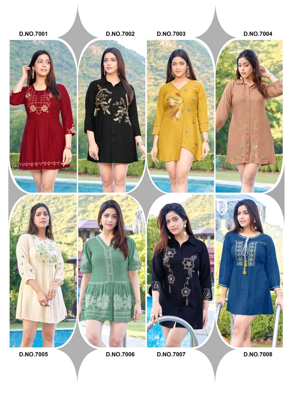 V. Raaji BOLD Long Top Kurti Wholesale catalog