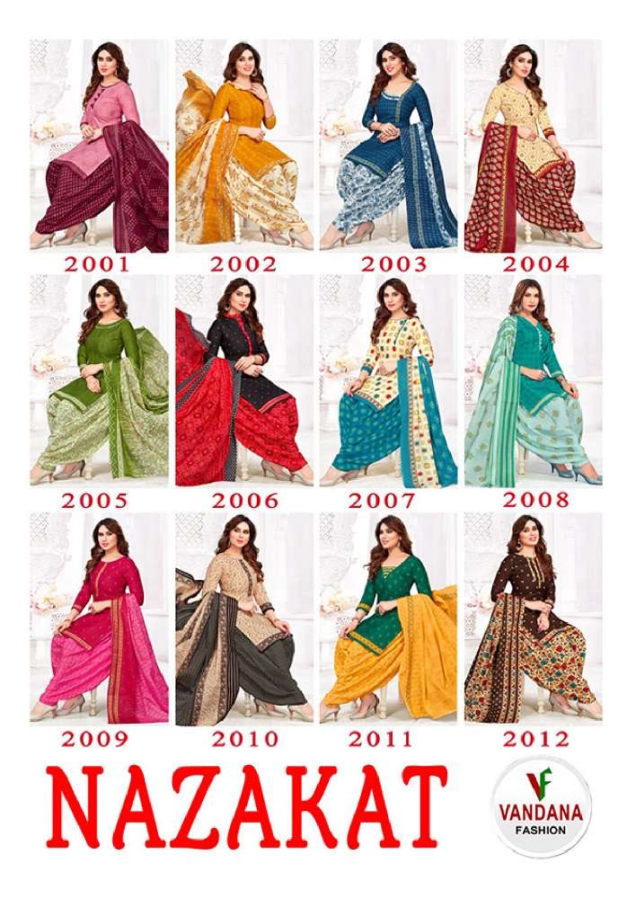 Vandana Nazakat Vol -2 -Dress Material -Wholesale Catalog