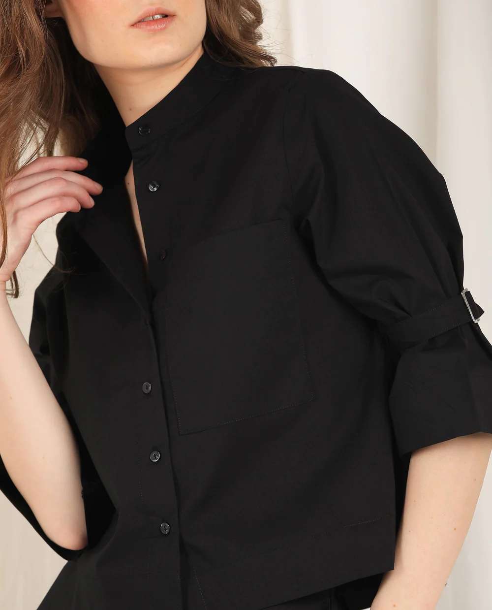 WOMENS SENDAI BLACK TOP POLY LYCRA FABRIC REGULAR FIT HALF SLEEVE COLLARED NECK Western Wear Wholesale catalog