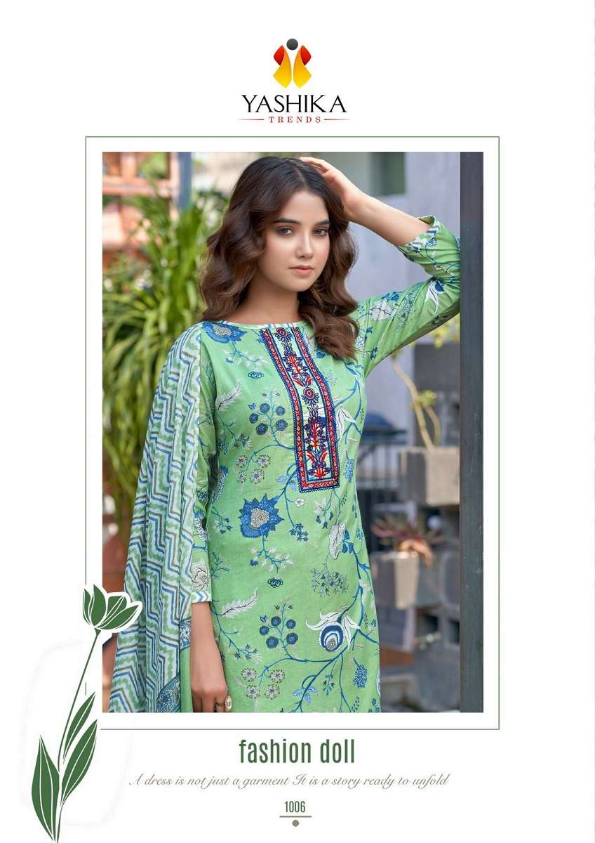 Yashika Guzarish Cotton Printed Dress Material Wholesale catalog