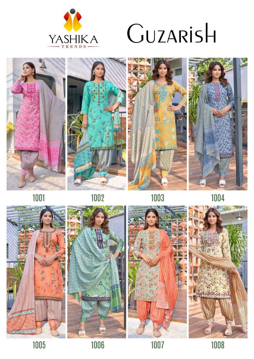 Yashika Guzarish Cotton Printed Dress Material Wholesale catalog