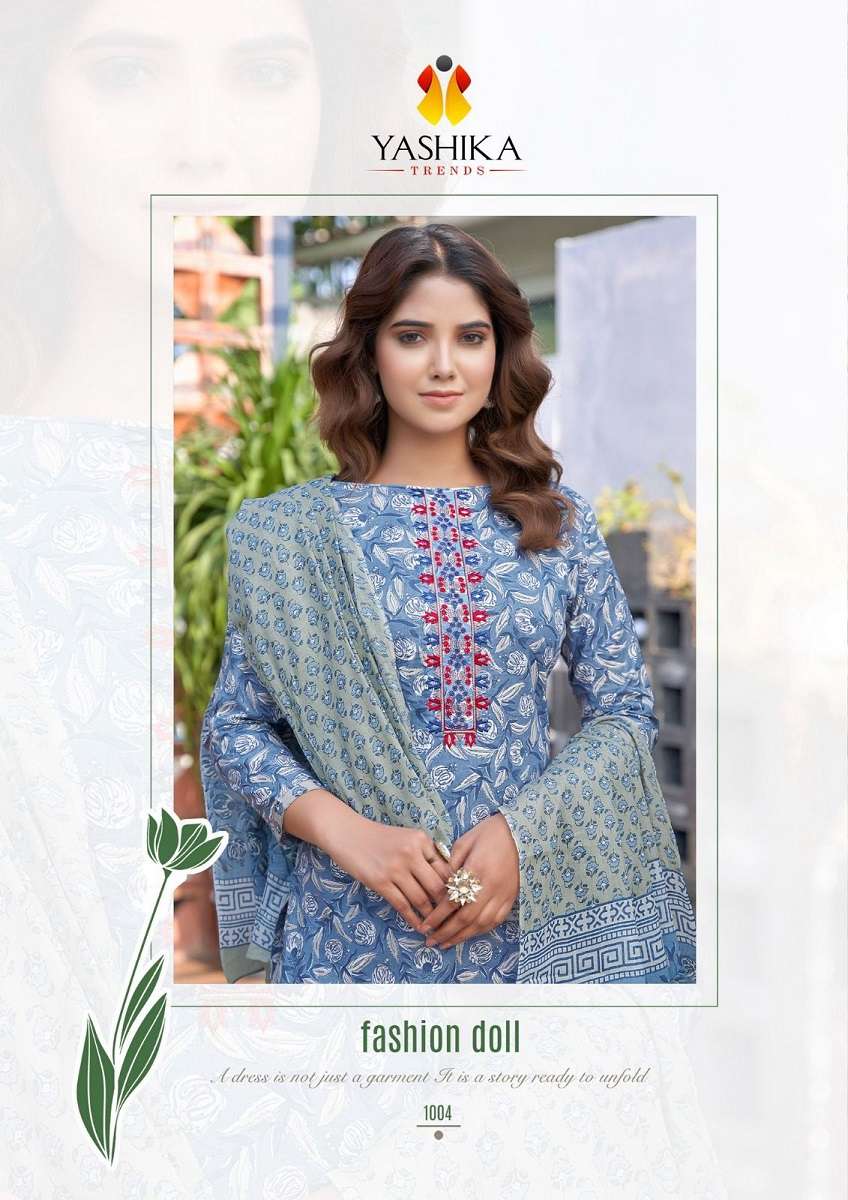 Yashika Guzarish Cotton Printed Dress Material Wholesale catalog