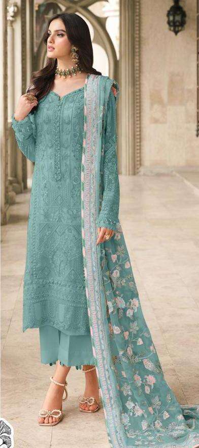 Zaha Gulaal 10145 A To D Faux Georgette Pakistani Suits Wholesale catalog