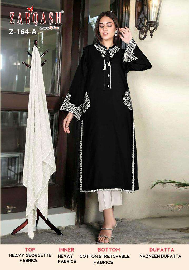 Zarqash Z 164 A To D Salwar Suits Wholesale catalog
