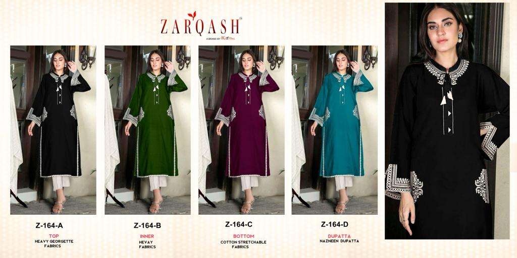 Zarqash Z 164 A To D Salwar Suits Wholesale catalog