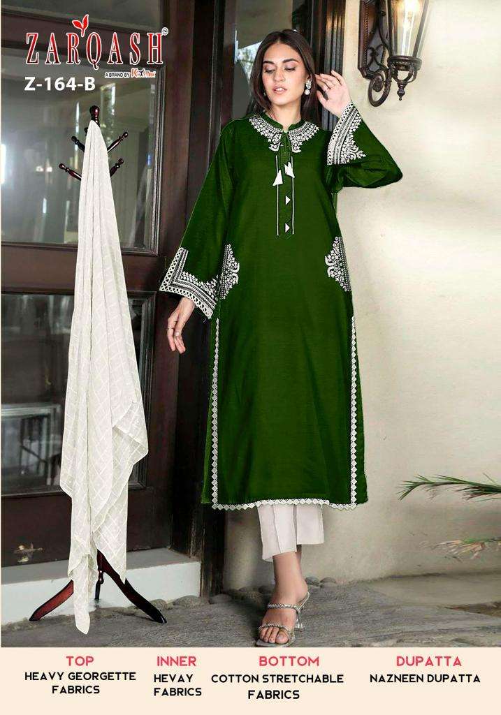 Zarqash Z 164 A To D Salwar Suits Wholesale catalog