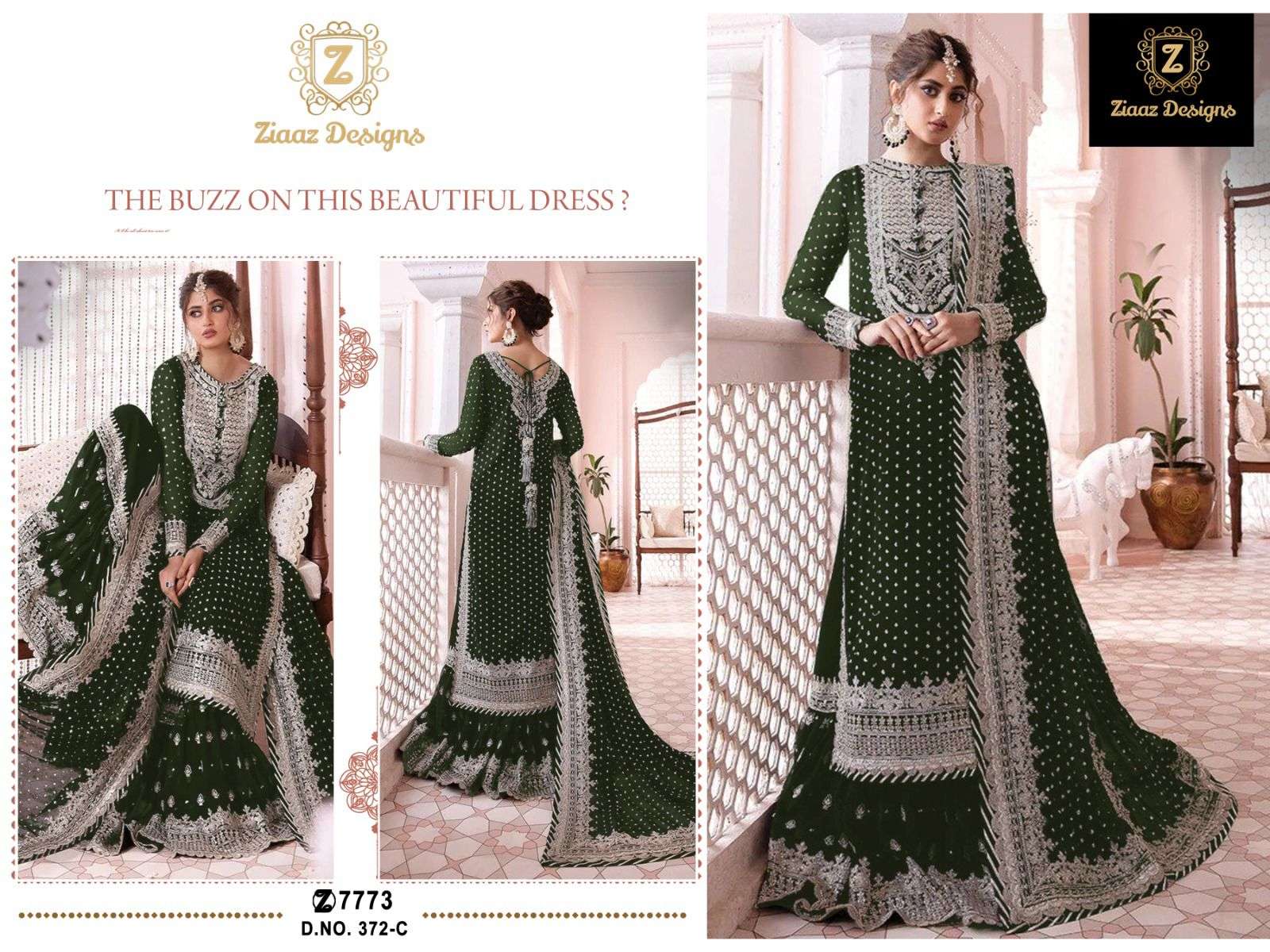 Ziaaz Designs 372  Salwar Suit Wholesale catalog