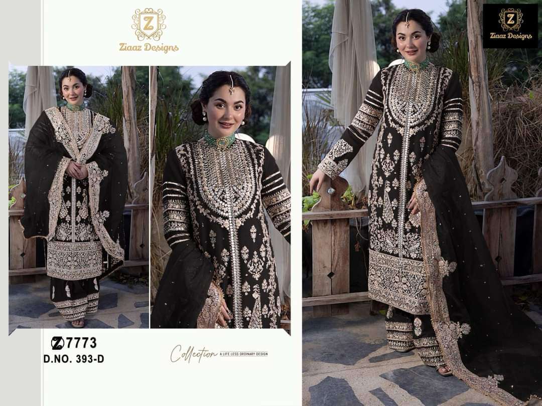 Ziaaz Designs 393 Semi Stitched Georgette Salwar Suit Wholesale catalog