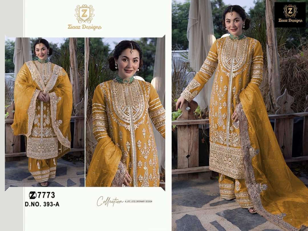 Ziaaz Designs 393 Semi Stitched Georgette Salwar Suit Wholesale catalog