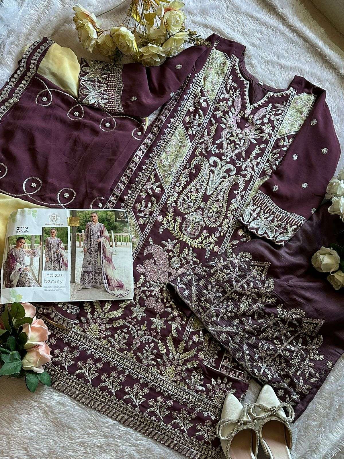 Ziaaz Designs 404 Georgette Salwar Suit Wholesale catalog