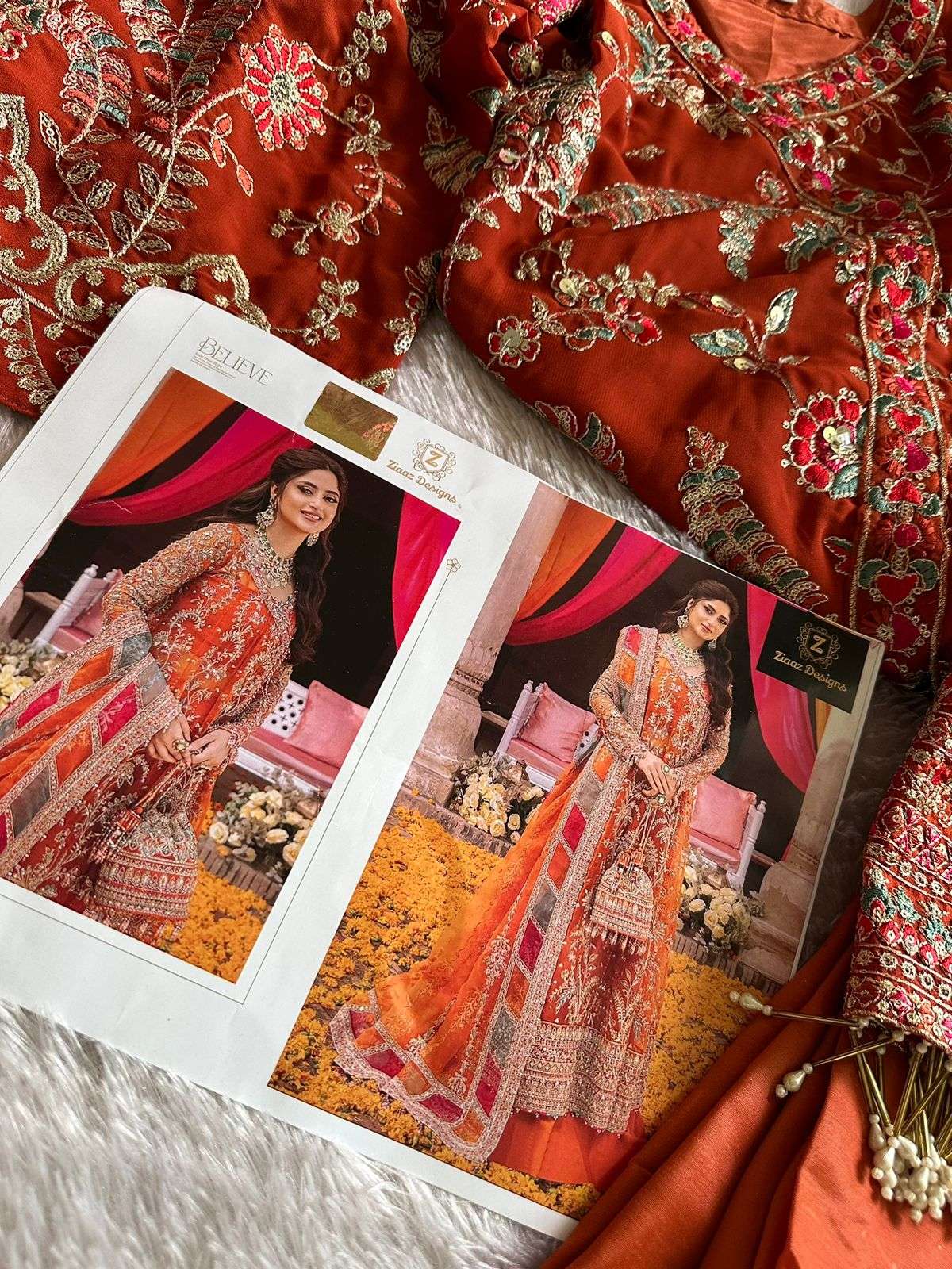 Ziaaz Designs 406 Georgette Embroidered Salwar Suit Wholesale catalog