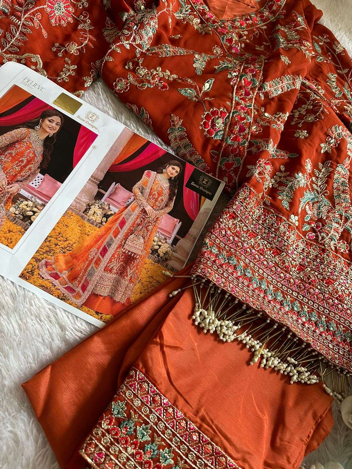 Ziaaz Designs 406 Georgette Embroidered Salwar Suit Wholesale catalog