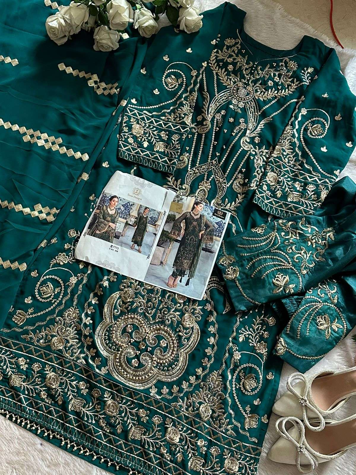 Ziaaz Designs 408 Pakistani Suit Wholesale catalog