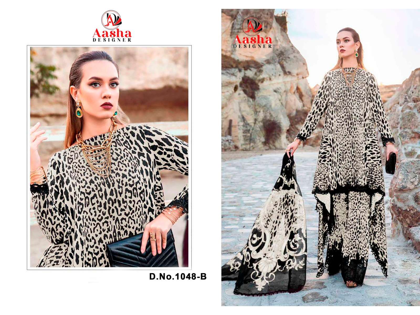 Aasha 1048 A To C Cotton Dupatta Salwar Suits Wholesale catalog