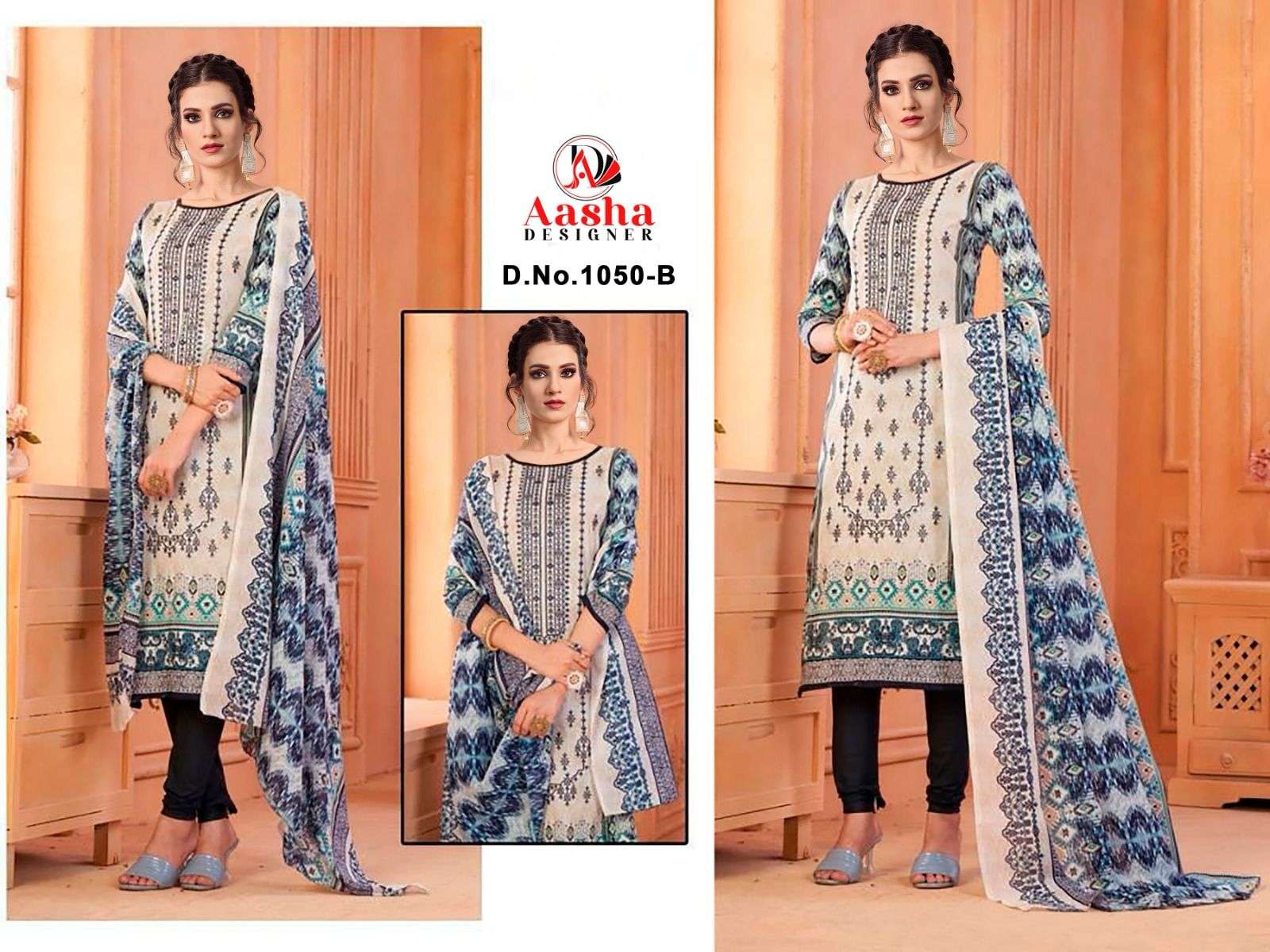 Aasha Harsha Vol 3 Chiffon Dupatta Salwar Kameez Wholesale catalog