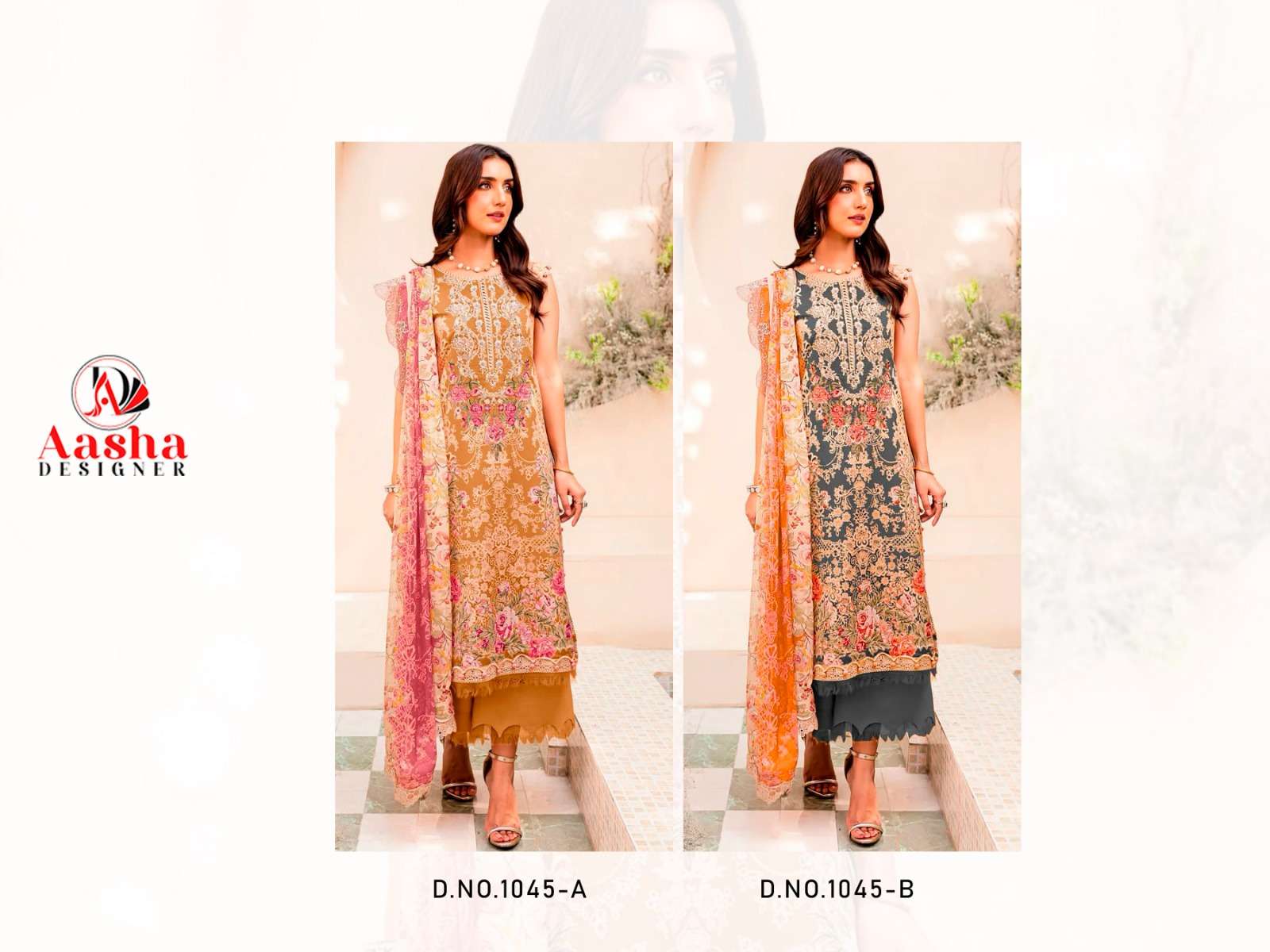 Aasha Needle Wonder Vol 2 Chiffon Pakistani Suits Wholesale catalog
