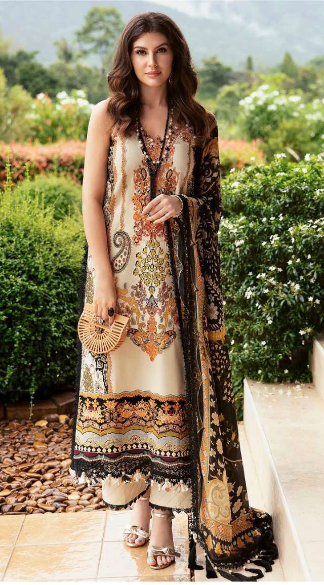 Aasha Queen Court Vol 3 Cotton Dupatta Pakistani Suit Wholesale catalog