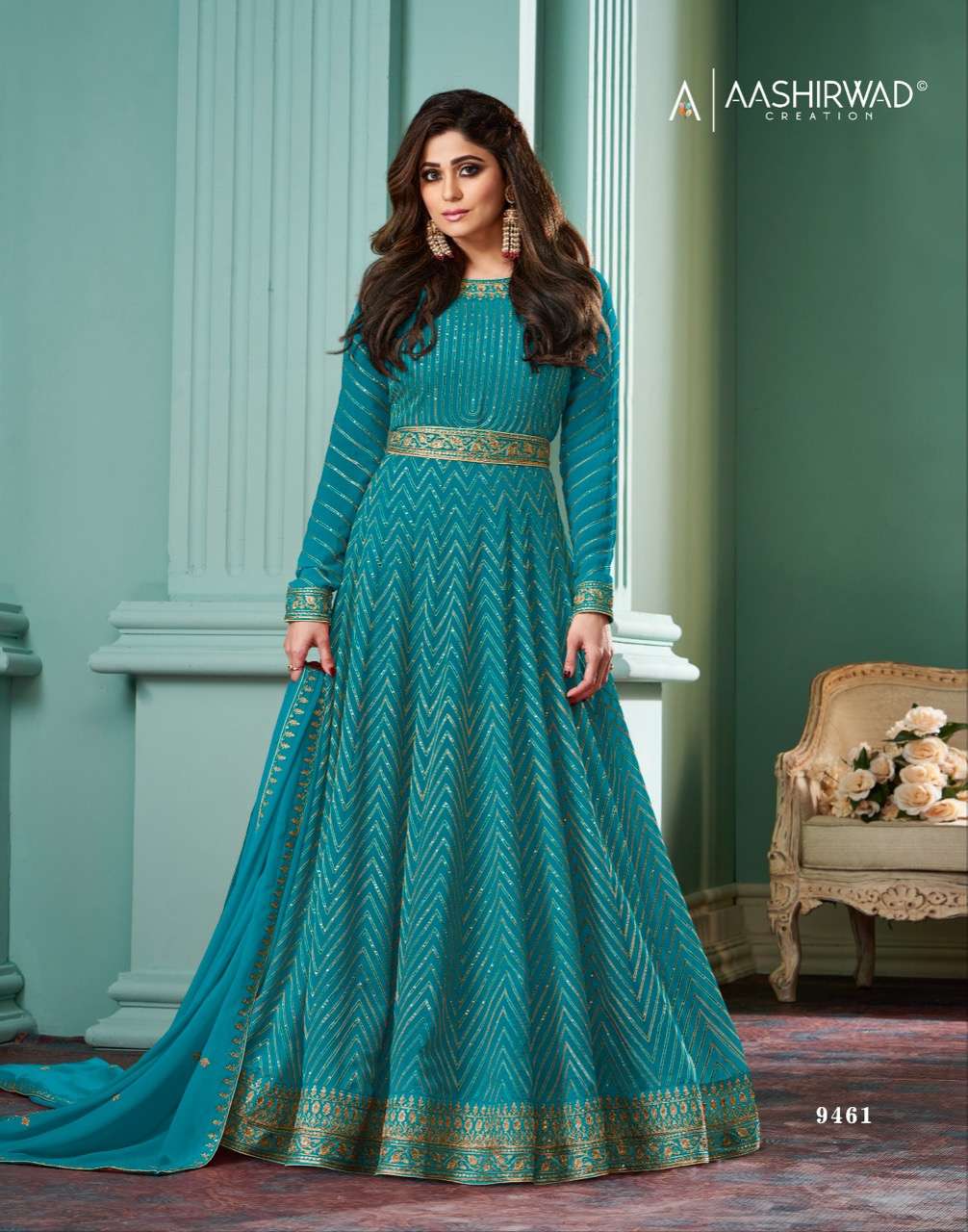 Aashirwad Gulkand Alizza Diamond Designer Salwar Suits Wholesale catalog