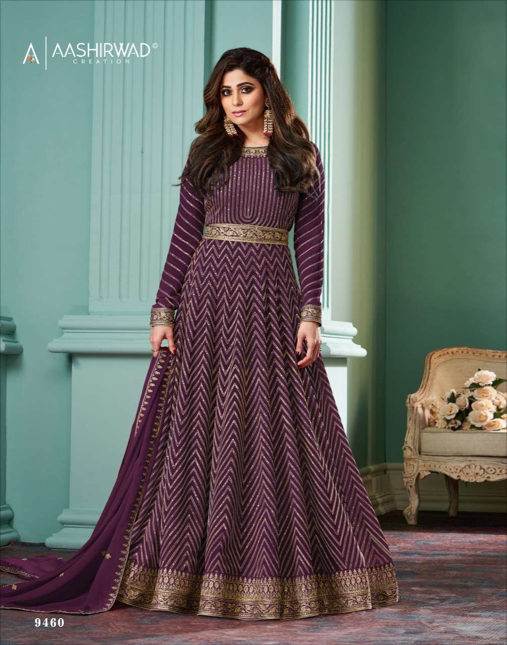 Aashirwad Gulkand Alizza Diamond Designer Salwar Suits Wholesale catalog