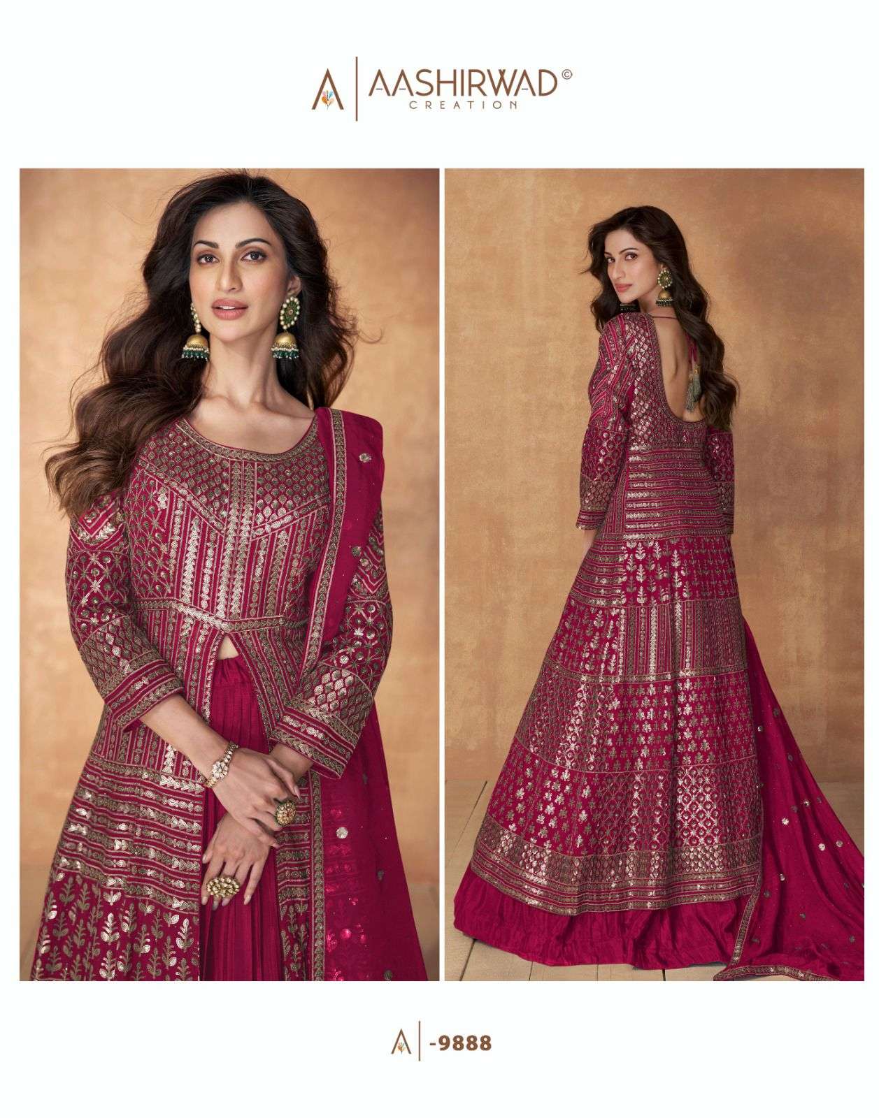 Aashirwad Gulkand Sequence Real Georgette Salwar Suits Wholesale catalog