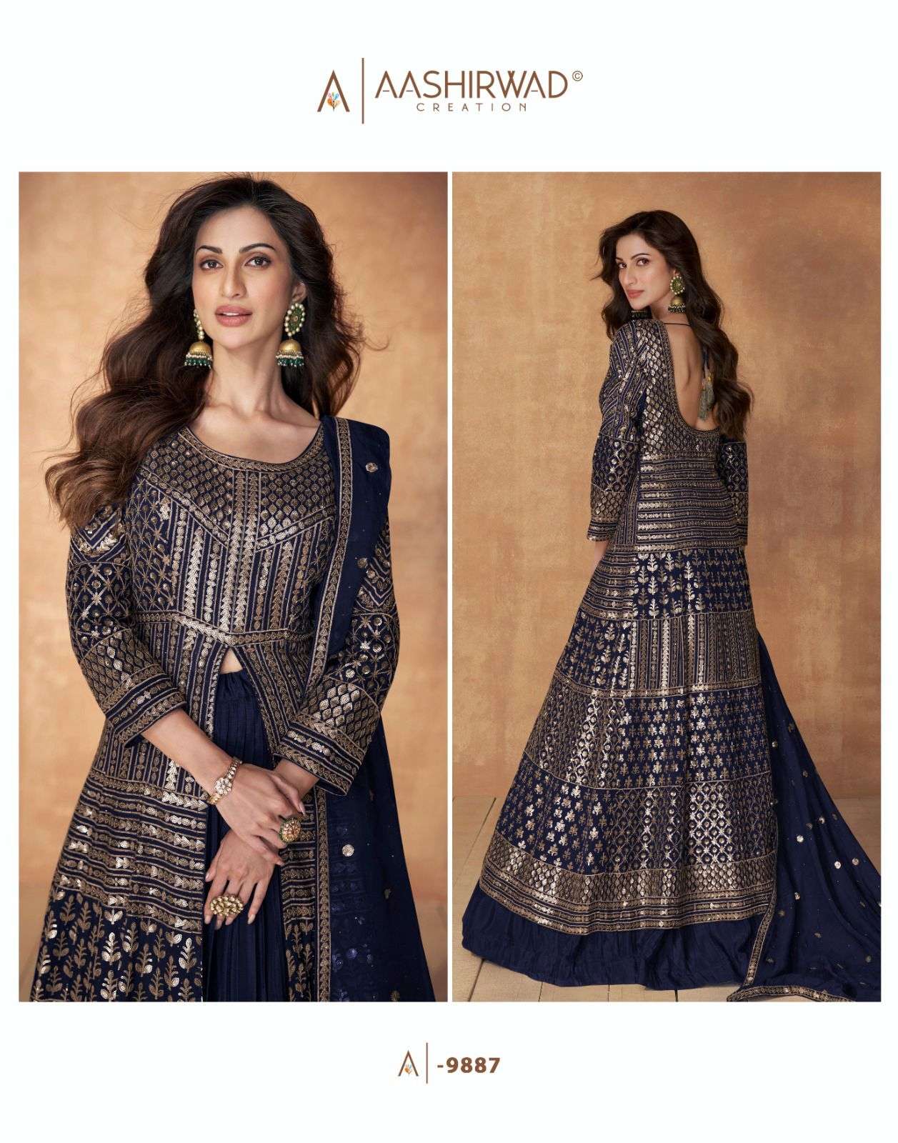 Aashirwad Gulkand Sequence Real Georgette Salwar Suits Wholesale catalog