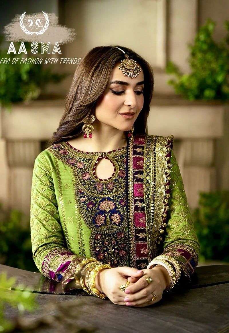 Aasma 206 Heavy Georgette Pakistani Suits Wholesale catalog