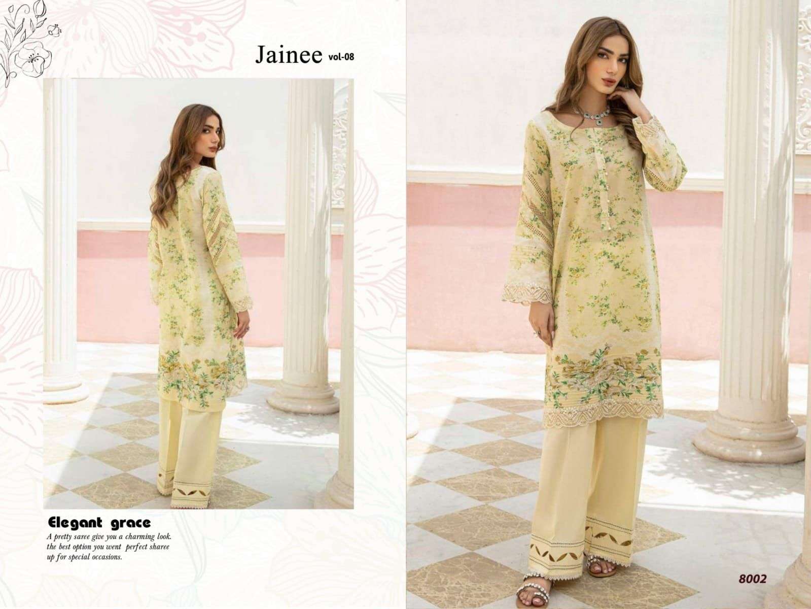 Agha Noor Jainee Vol 8 Luxury Lawn Dress Material Wholesale catalog