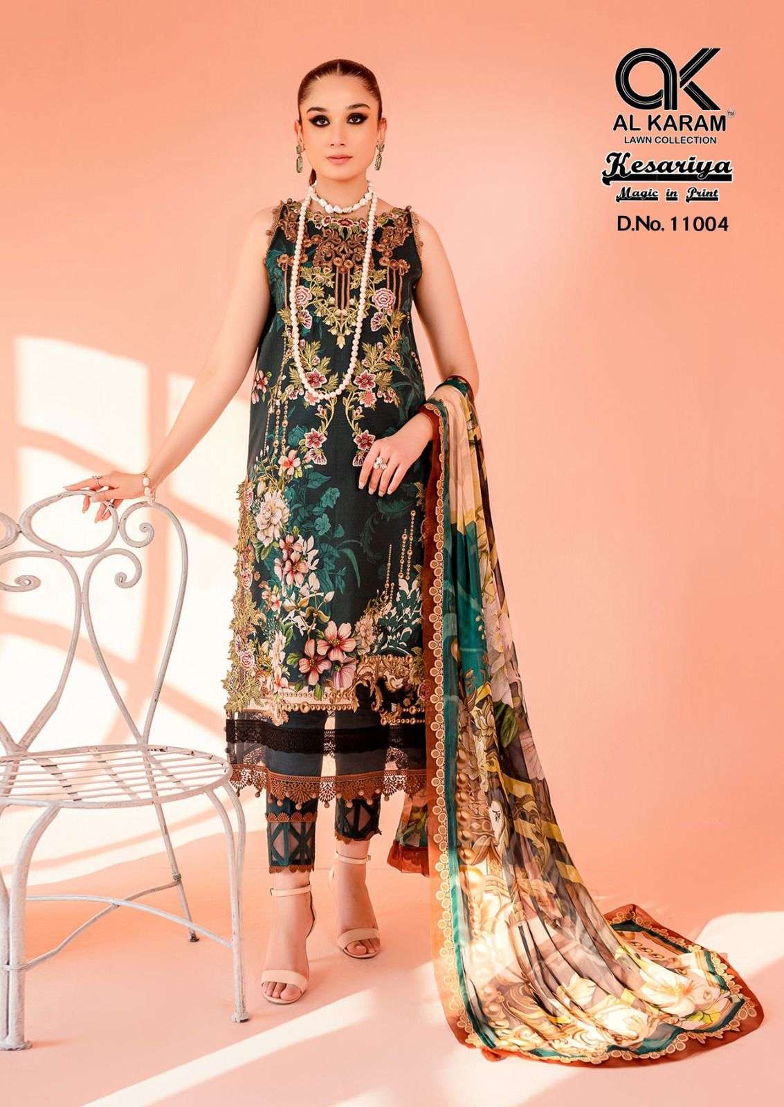 Al Karam Kesariya Vol 11 Cambric Cotton Dress Material Wholesale catalog