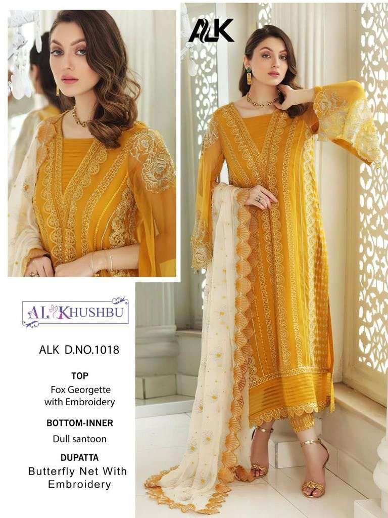 Alk Khushbu 1018 Pakistani Suits Wholesale catalog