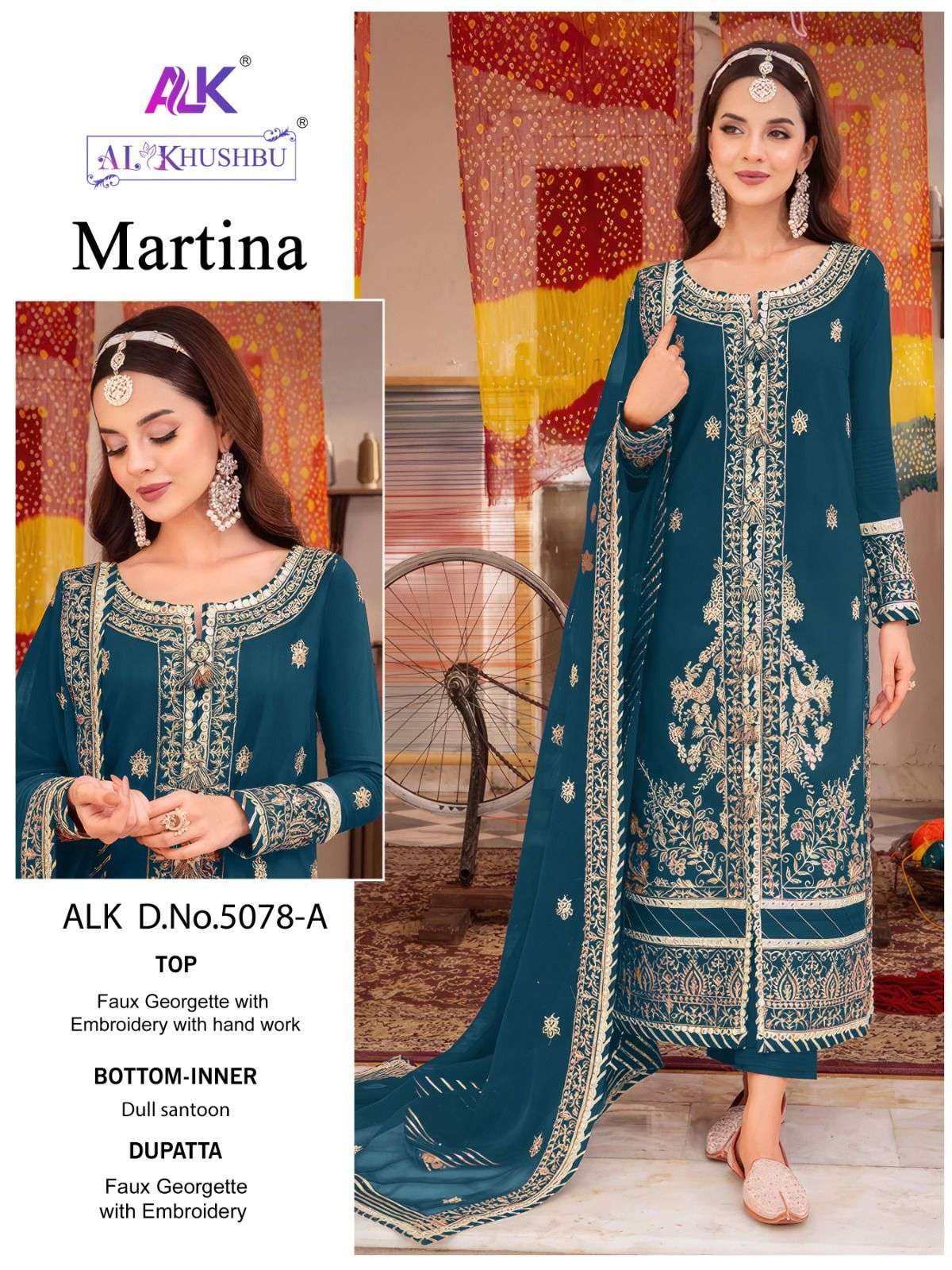 Alk Khushbu Martina 5078 Salwar Kameez Wholesale catalog