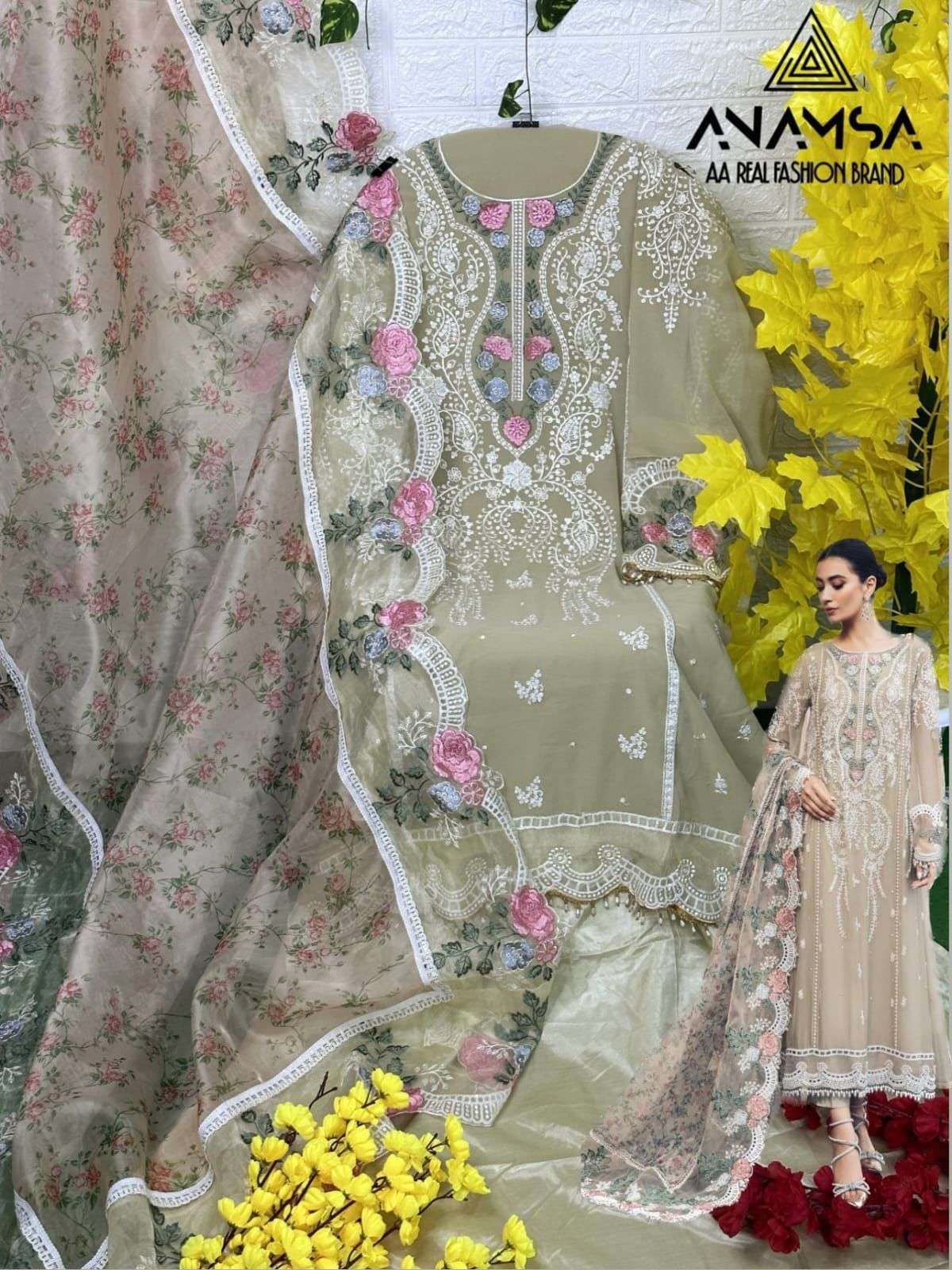 Anamsa 240 Georgette Salwar Kameez Wholesale catalog