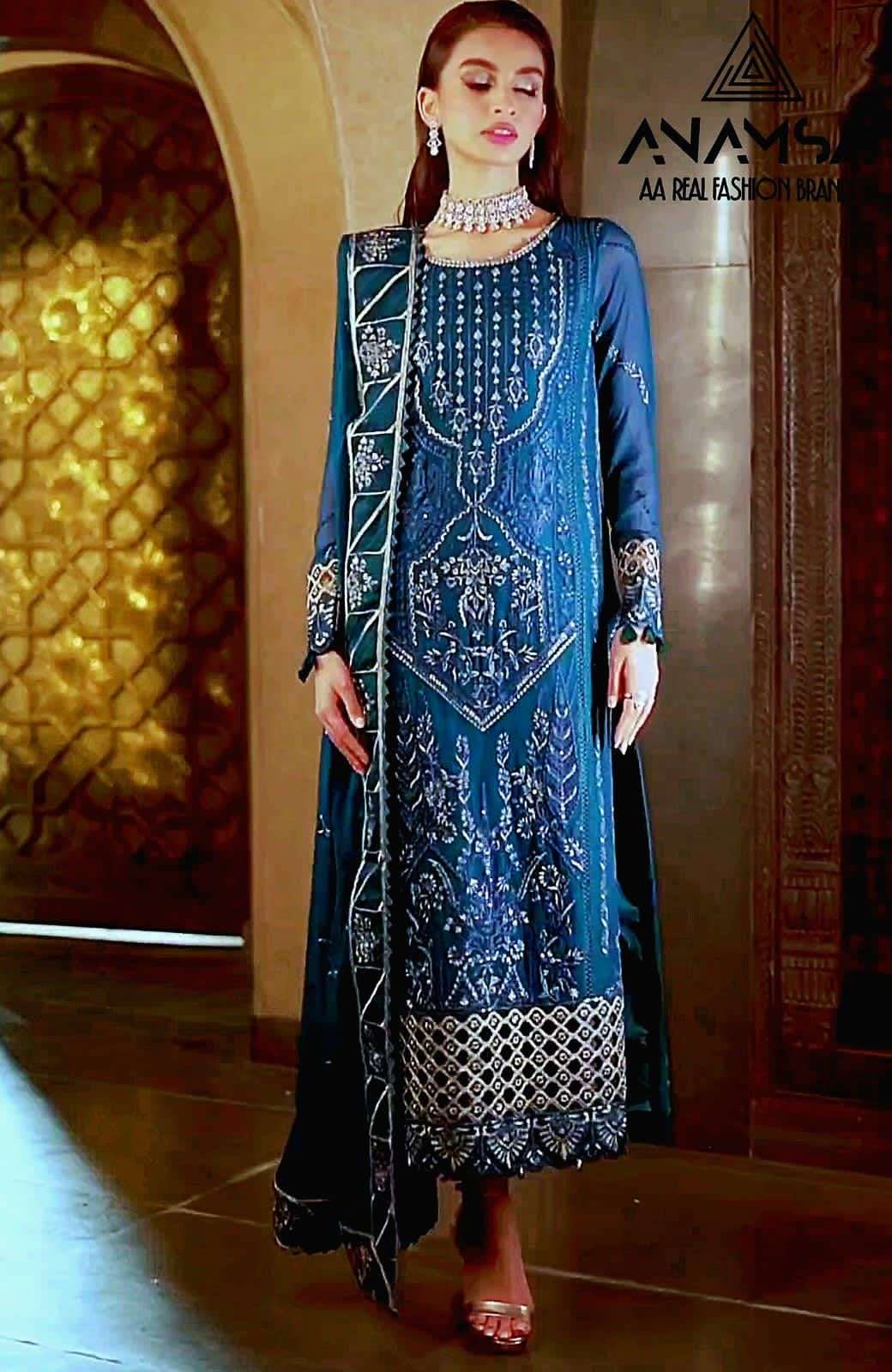 Anamsa 244 Georgette Sequence Embroidered Salwar Kameez Wholesale catalog