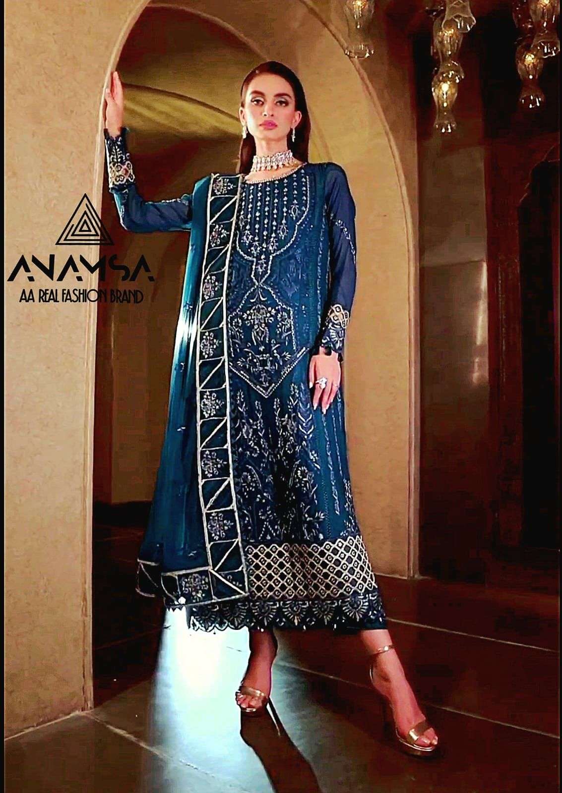 Anamsa 244 Georgette Sequence Embroidered Salwar Kameez Wholesale catalog
