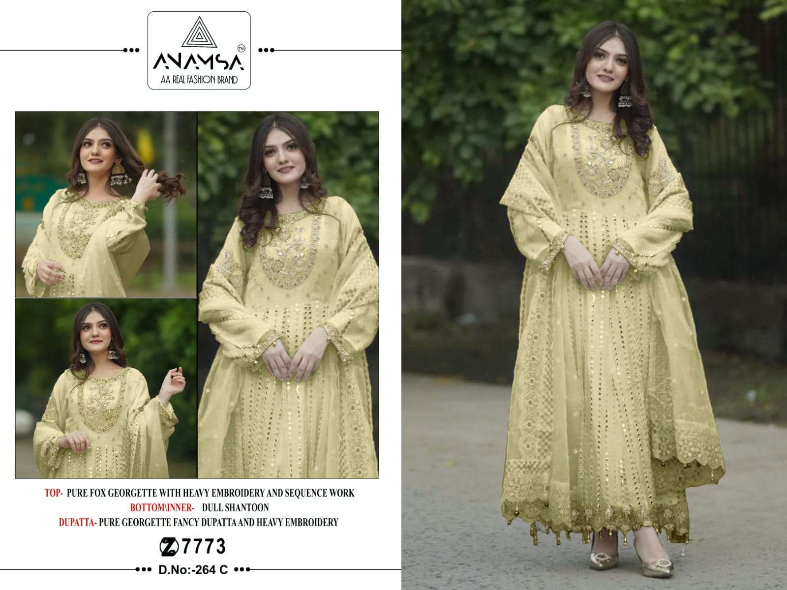 Anamsa 264 A To D Hits Color Salwar Kameez Wholesale catalog