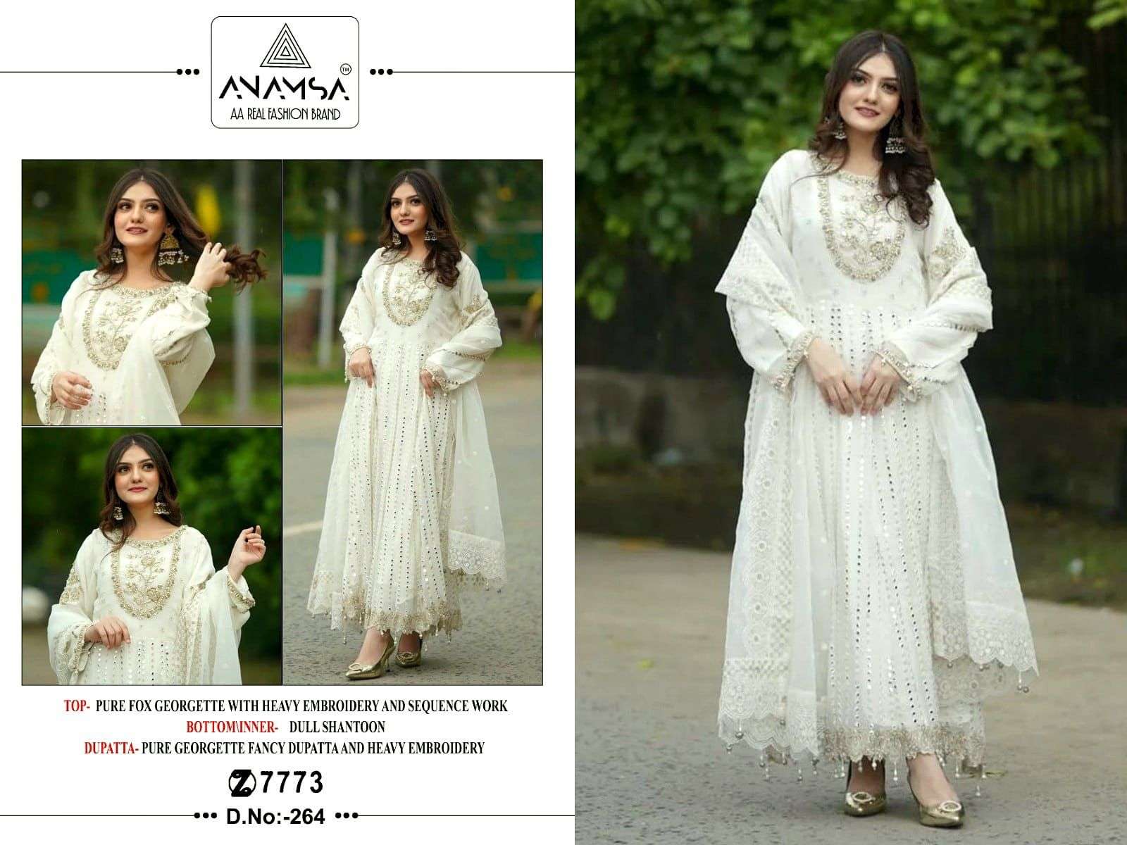 Anamsa 264 A To D Hits Color Salwar Kameez Wholesale catalog