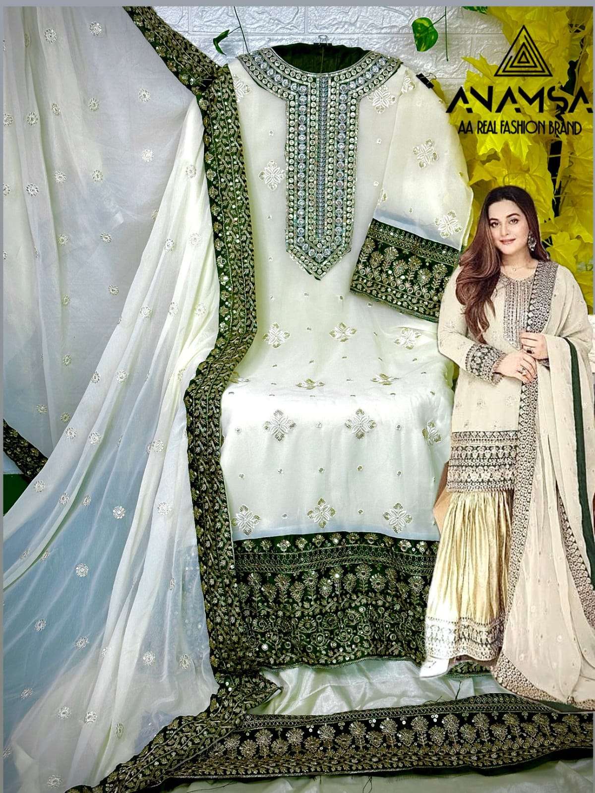 Anamsa 293 Heavy Embroidery Salwar Kameez Wholesale catalog
