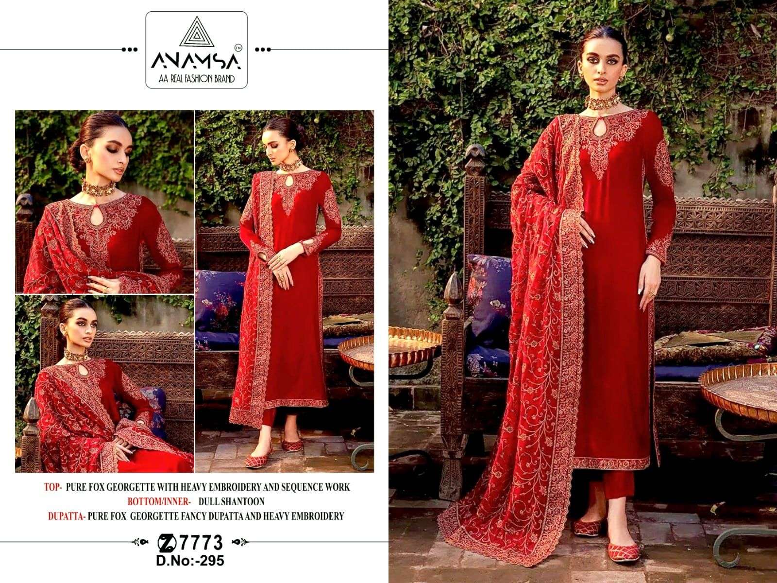 Anamsa 295 Georgette Salwar Kameez Wholesale catalog
