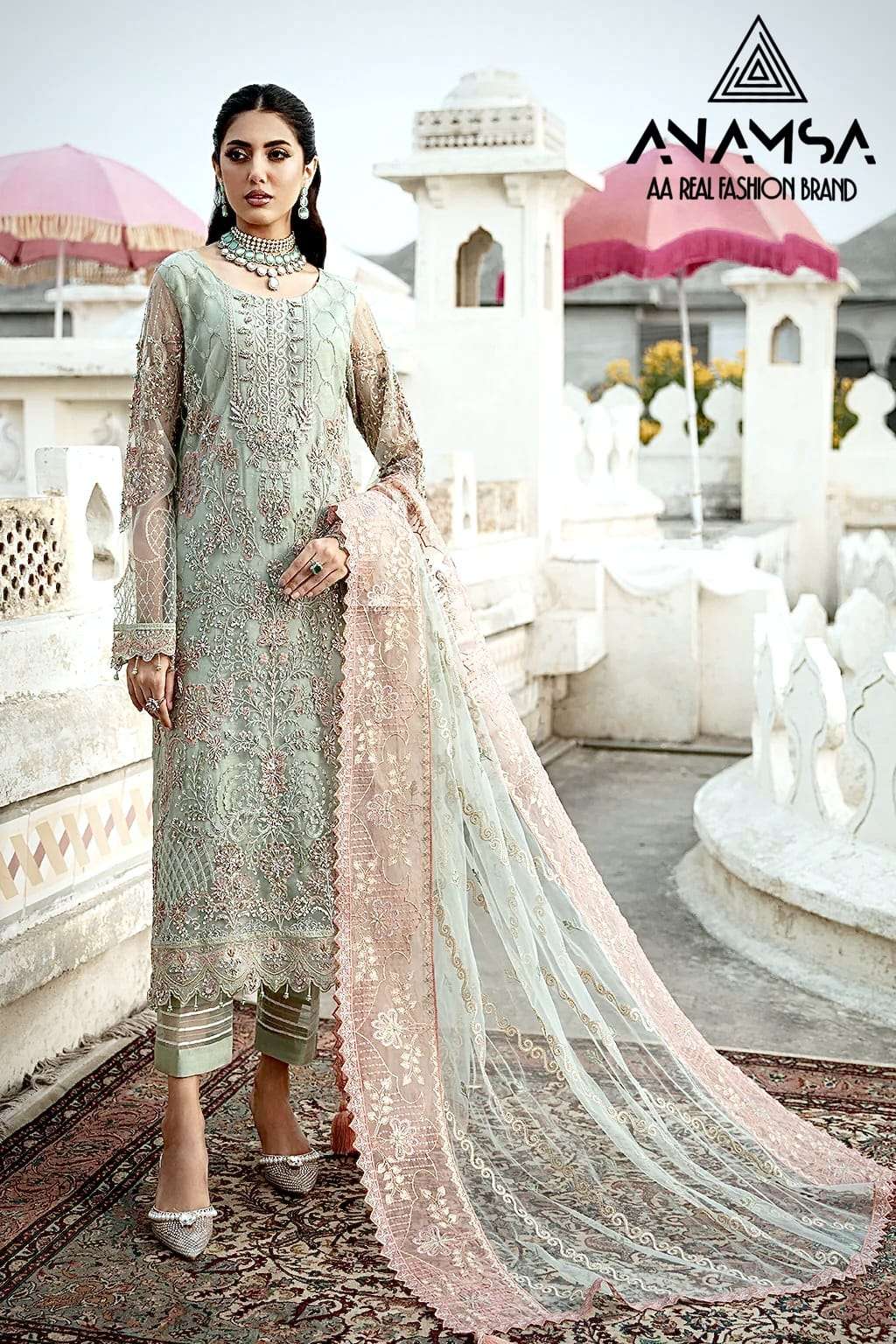 Anamsa 298 Georgette Pakistani Suits Wholesale catalog
