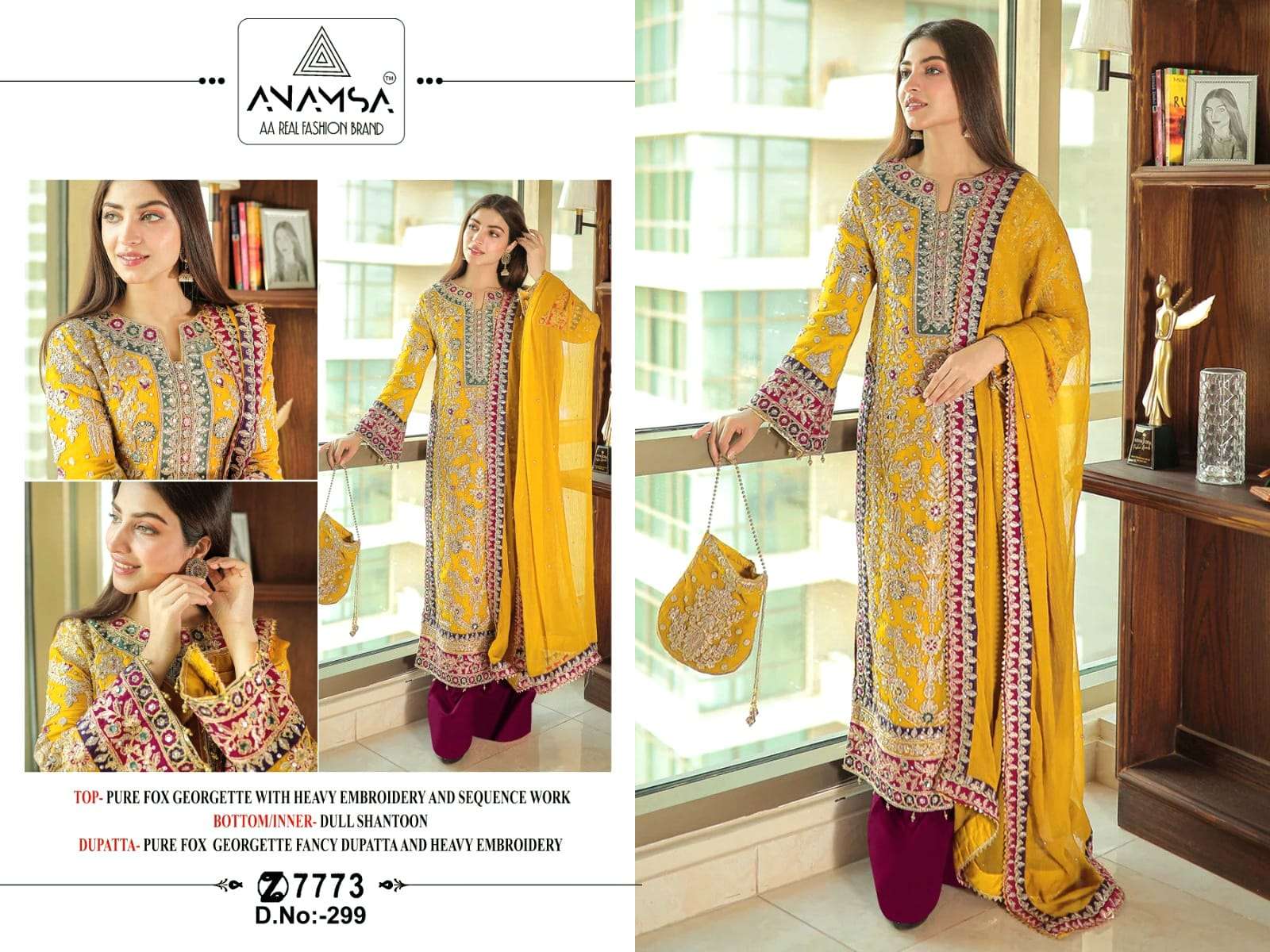 Anamsa 299 Wedding Wear Salwar Kameez Wholesale catalog